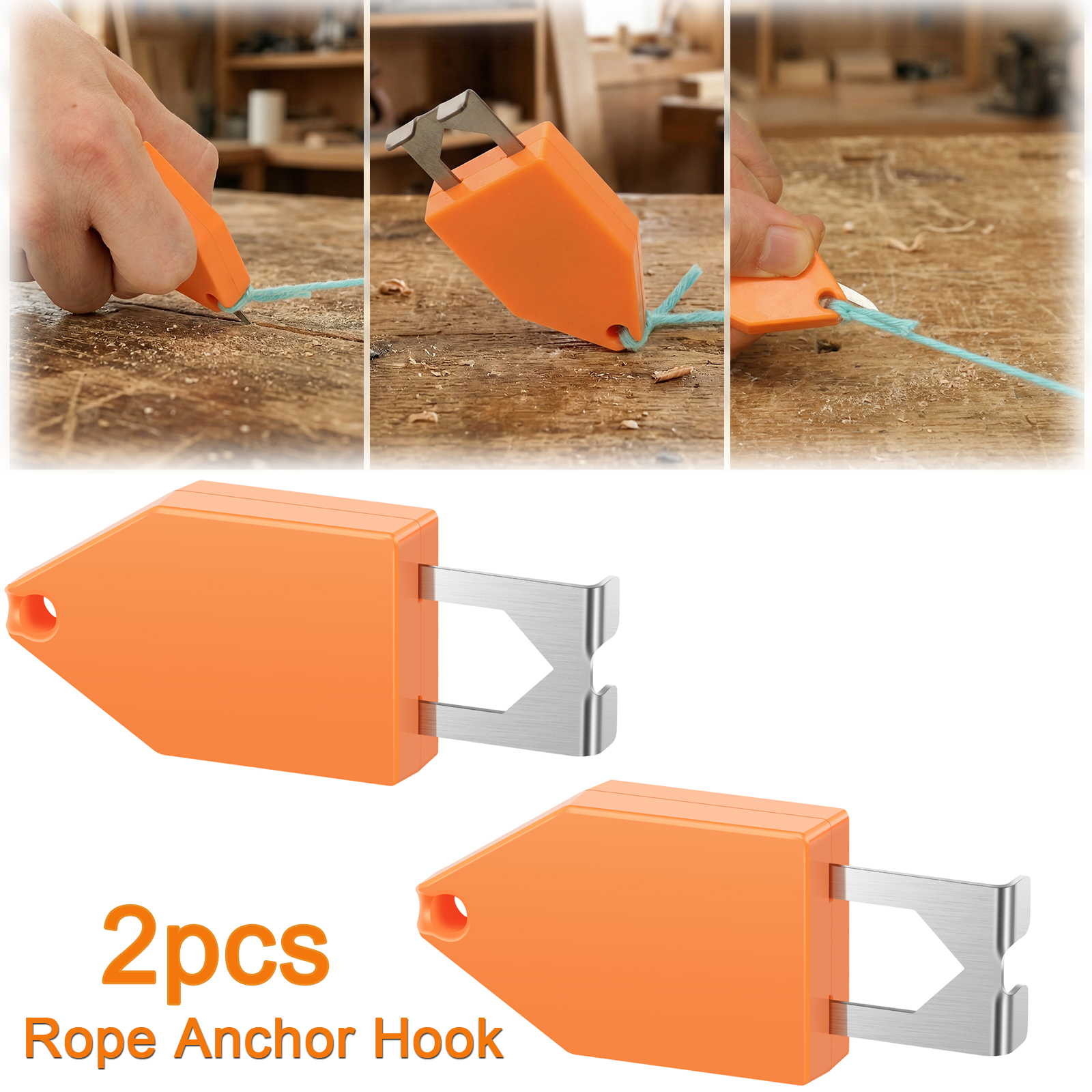 Woodworking Hatchet - 2PCS Rope Anchor Hook, Portable Chalk