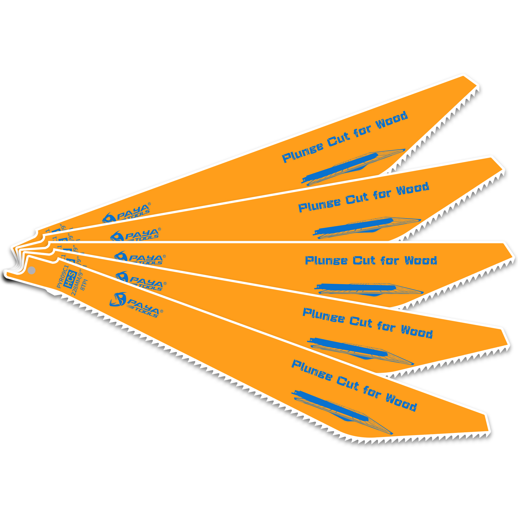 Woodworking Saw - PAYA 5-PACK 9 Inch 8TPI Reciprocating