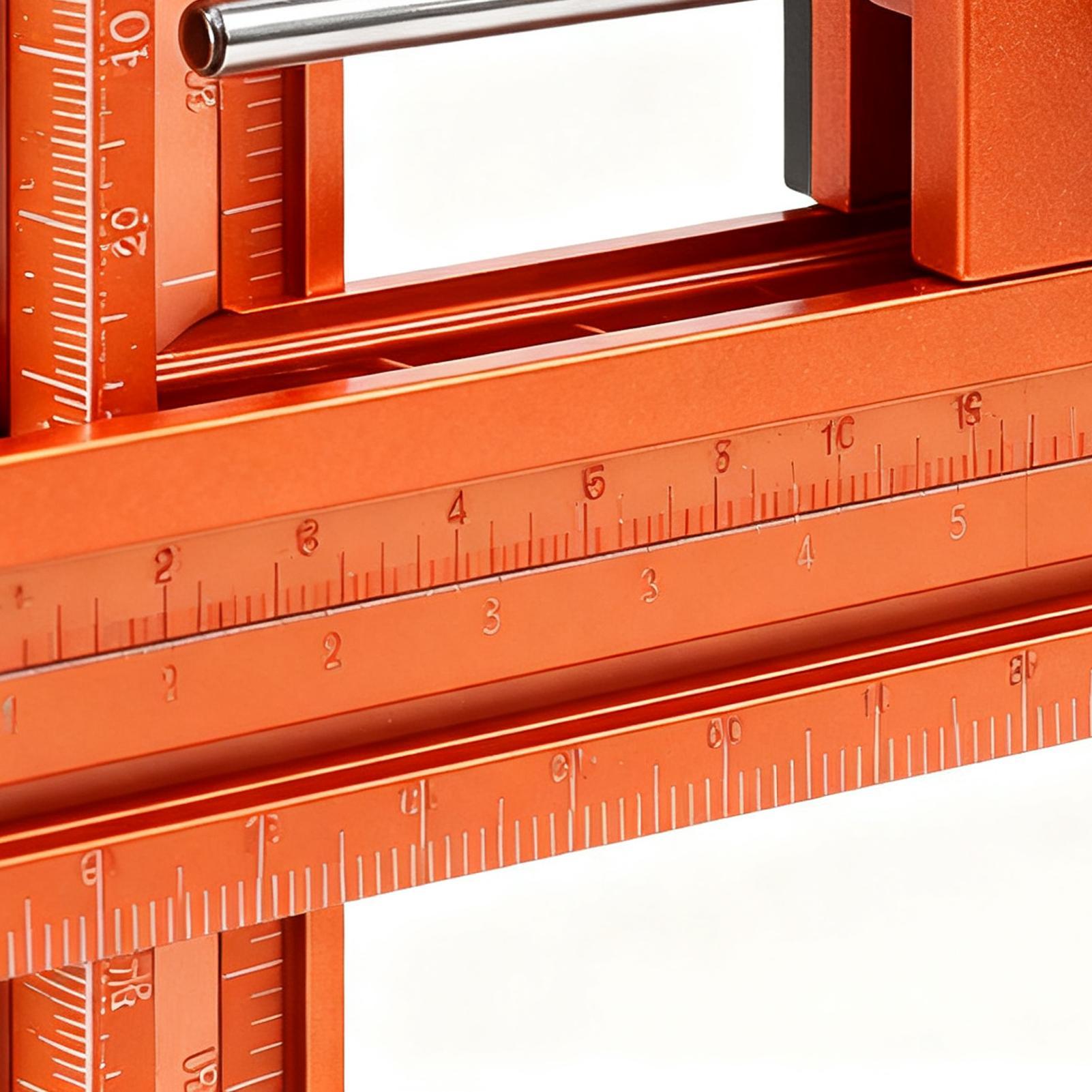 Woodworking Cutting Tools - Woodworking Ruler Magnetic Base 4-Sided Tool
