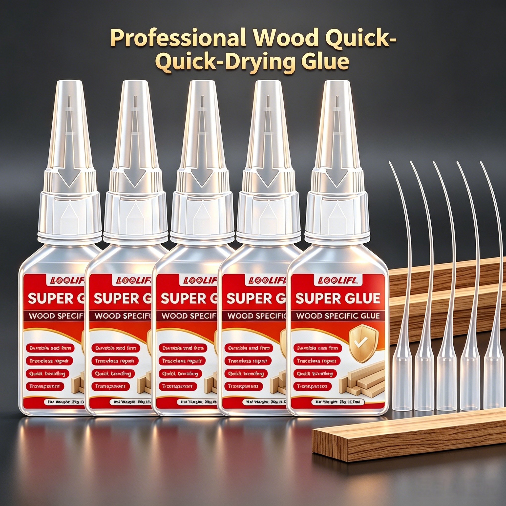 Woodworking Youtube - 5 tubes of quick-drying wood glue,