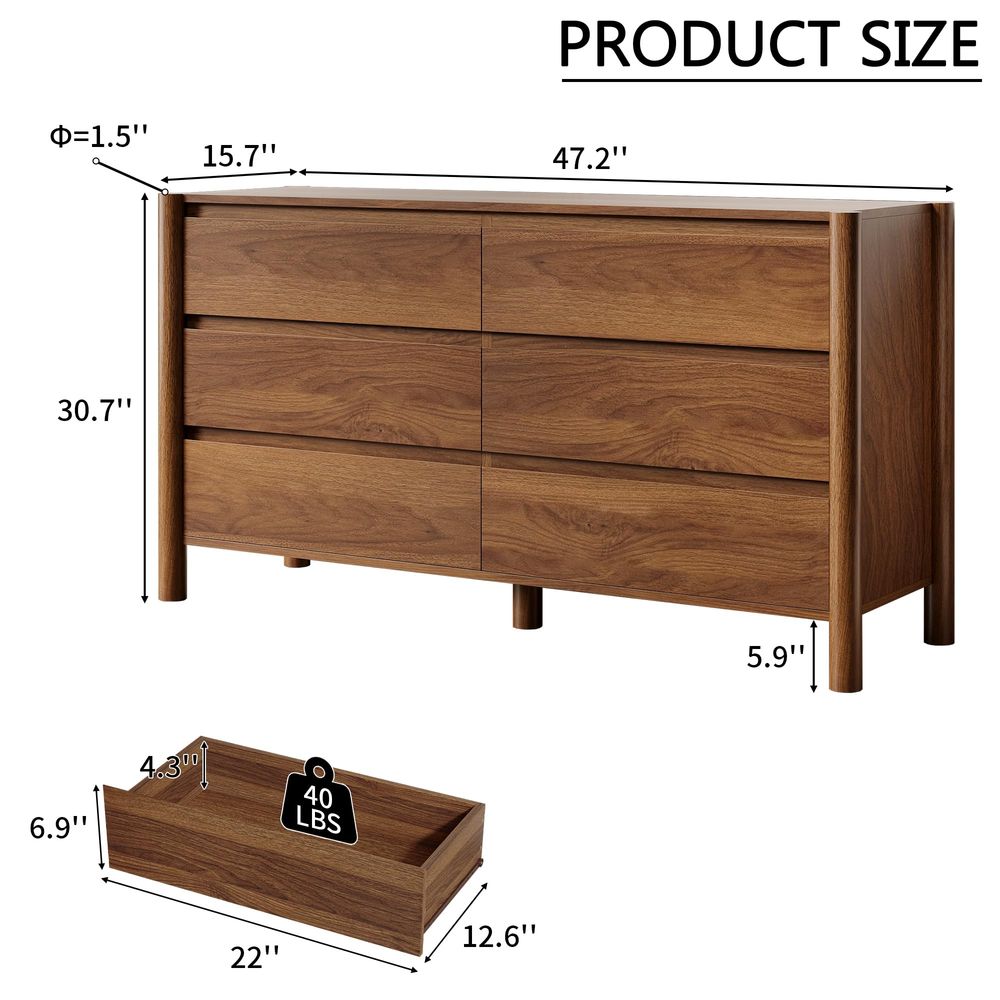 Wide 6Drawer Dresser, Farmhous – Woodworking Tv Bewertung und Preis