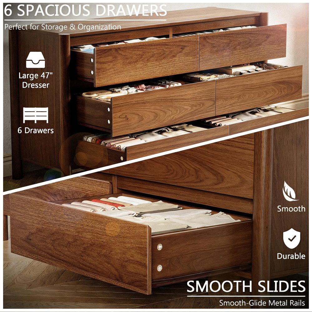 Wide 6Drawer Dresser, Farmhous – Woodworking Tv Bewertung und Preis