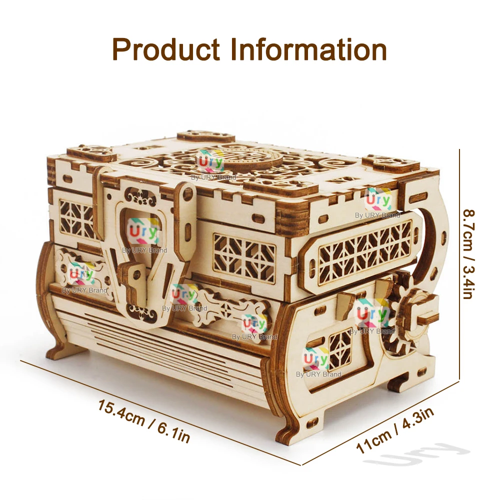 URY 3D Wooden Puzzle Mini Anti – Woodworking Women Bewertung und Preis