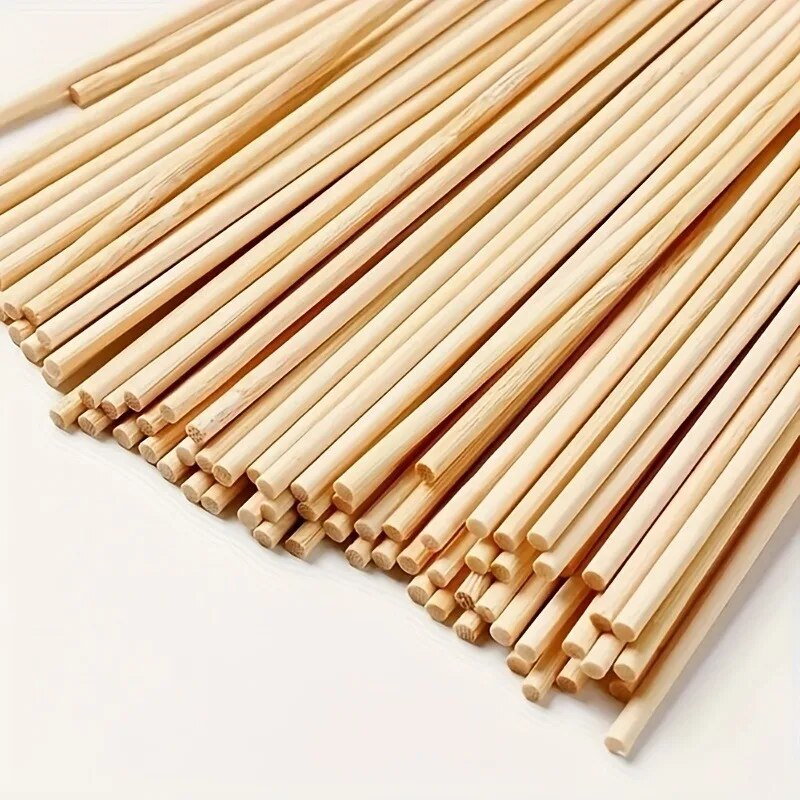 100Pcs Round Wooden Stick DIY  – Woodworking Class Bewertung und Preis