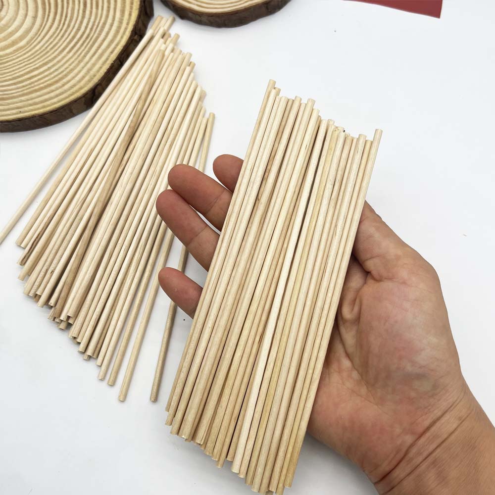 100Pcs Round Wooden Stick DIY  – Woodworking Class Bewertung und Preis