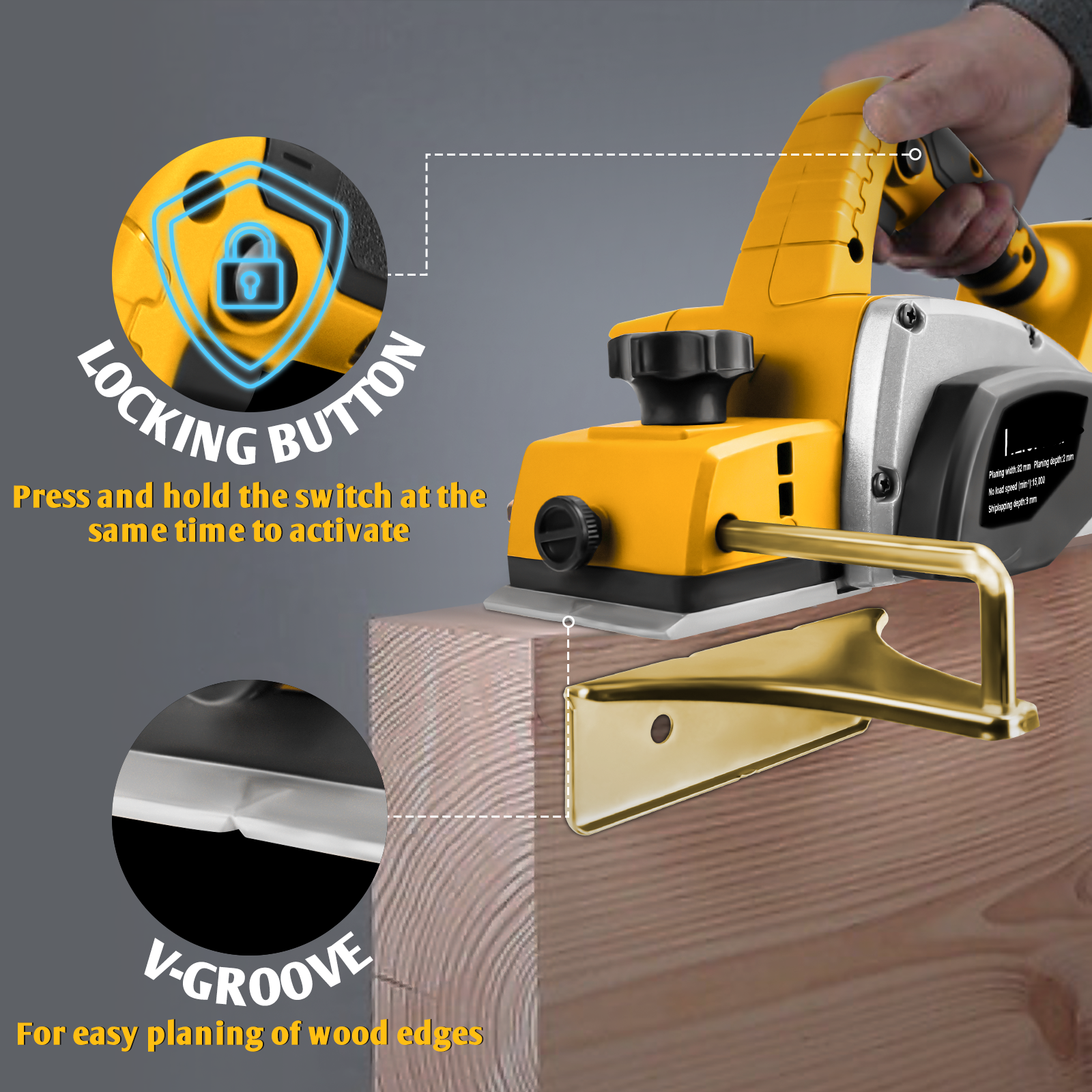 Electric Hand Planer for Dewal – Router Plane Hand Bewertung und Preis